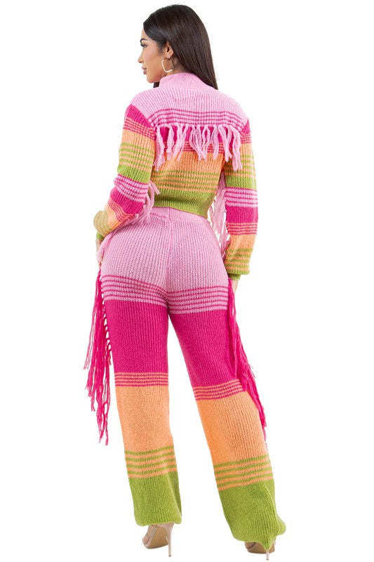 WOMEN FASHION 2PC SWEATER PANTS SET