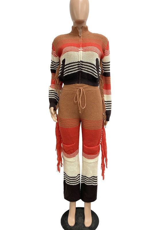 WOMEN FASHION 2PC SWEATER PANTS SET