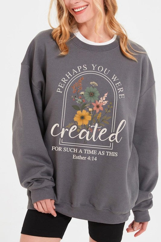 Perhaps You Were Created Graphic Sweatshirt