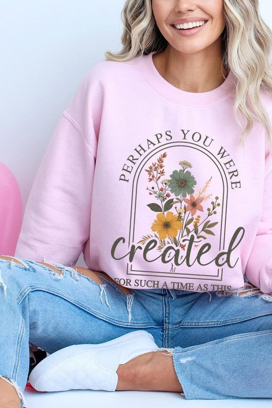 Perhaps You Were Created Graphic Sweatshirt