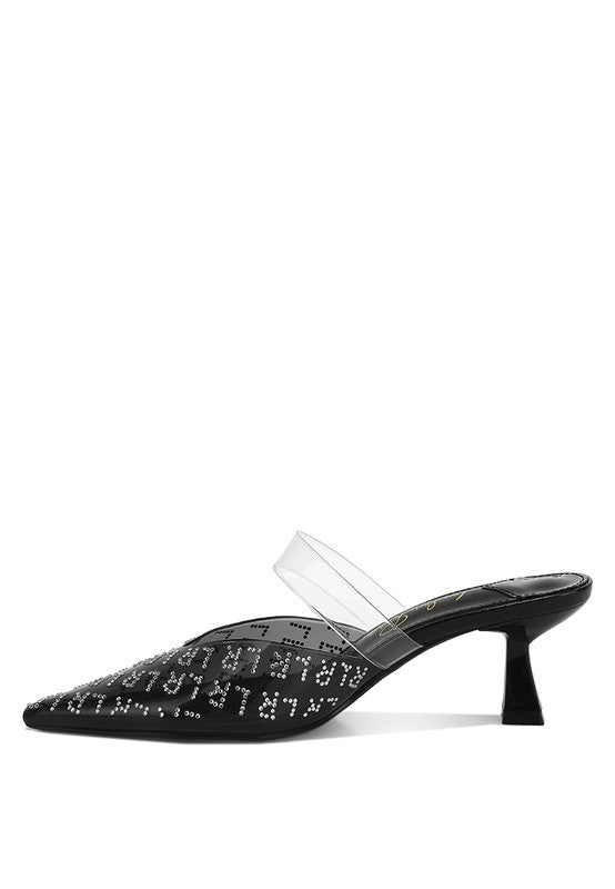 Holin Pointed Toe Kitten Heels