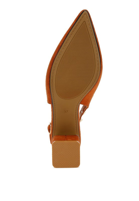 Stud Emebllished Microfiber Sandals