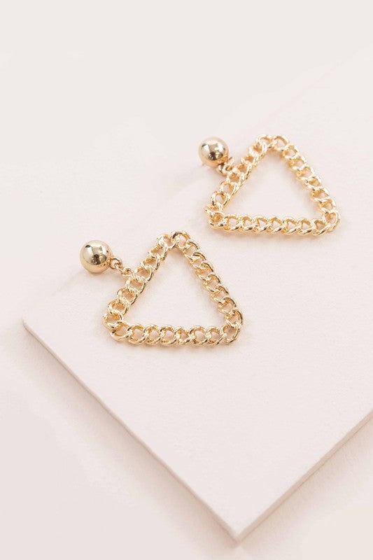 Triangle Chain Link Earrings