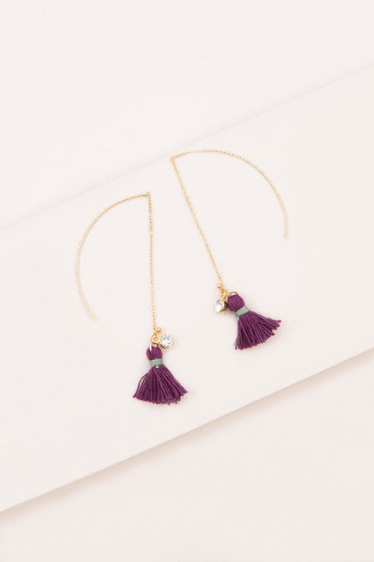 Keely Tassel Threader Earrings