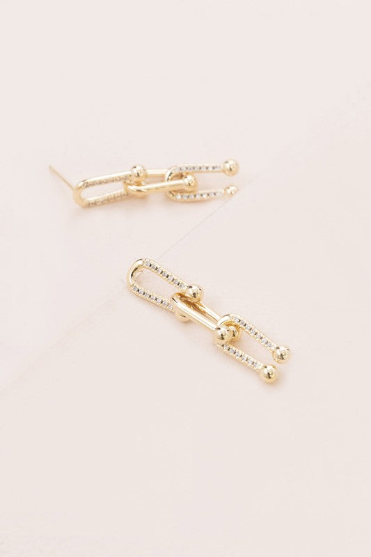 U Link Drop Earrings