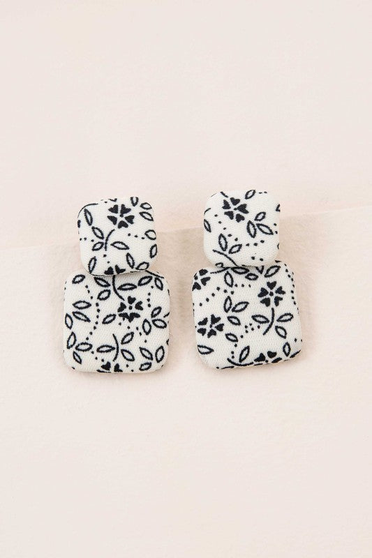 Textile Drop Earrings