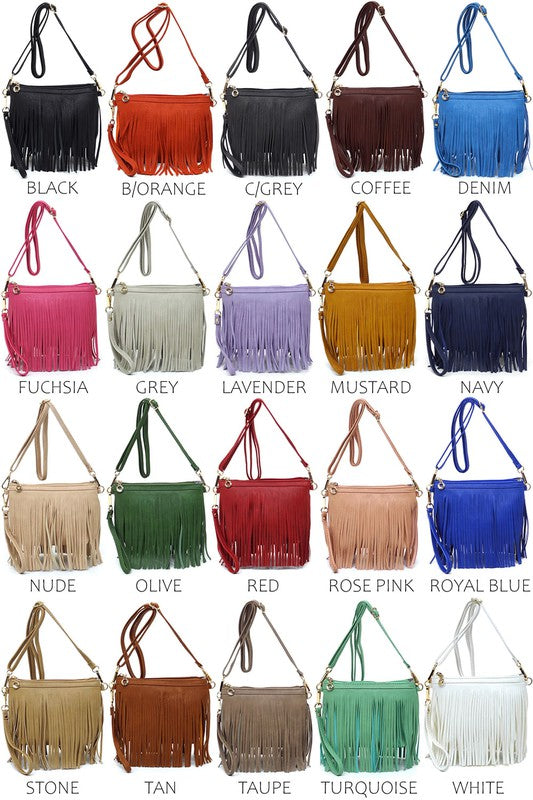 Western Fringe Clutch Cross Body Bag