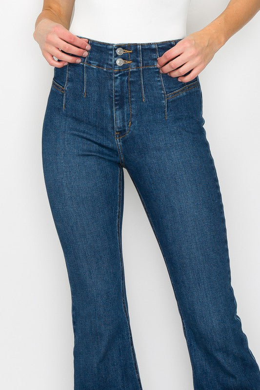 PLUS SIZE - HIGH  RISE MODERN FLARE JEANS