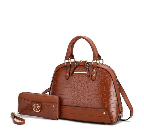 MKF Nora Premium Croco Satchel by Mia K