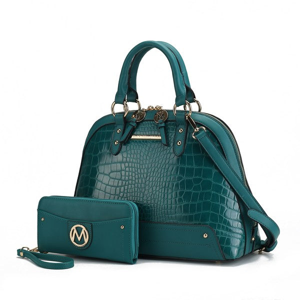 MKF Nora Premium Croco Satchel by Mia K