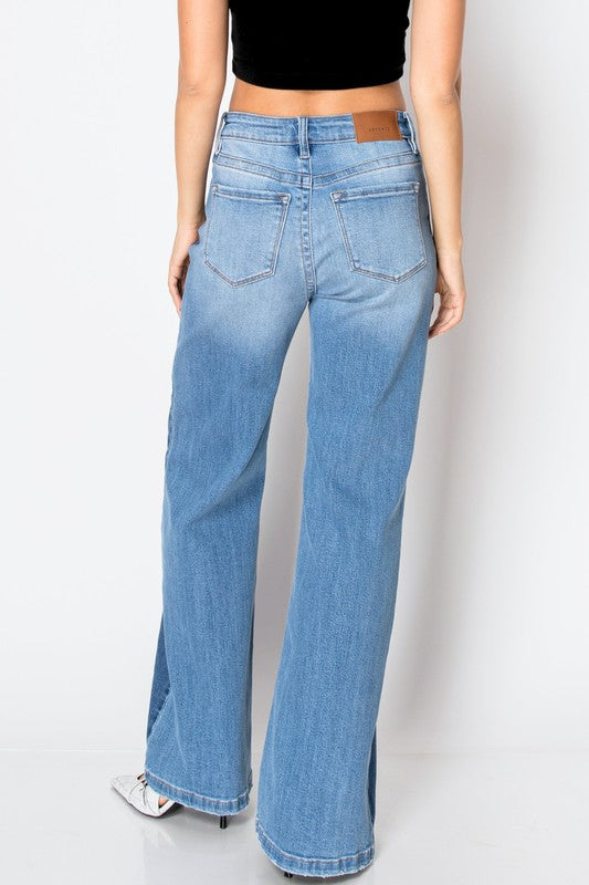 TUMMY CONTROL 90'S VINTAGE HIGH RISE WIDE JEANS