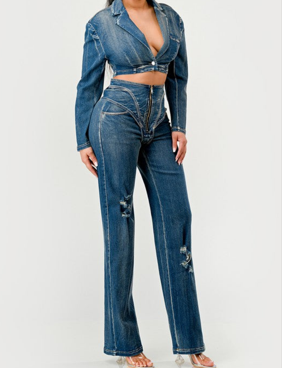 Cool Chick Denim Pant Set