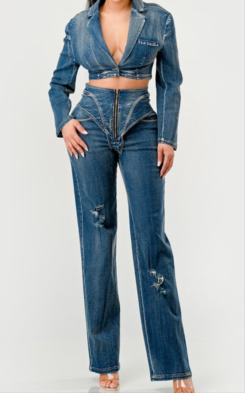 Cool Chick Denim Pant Set