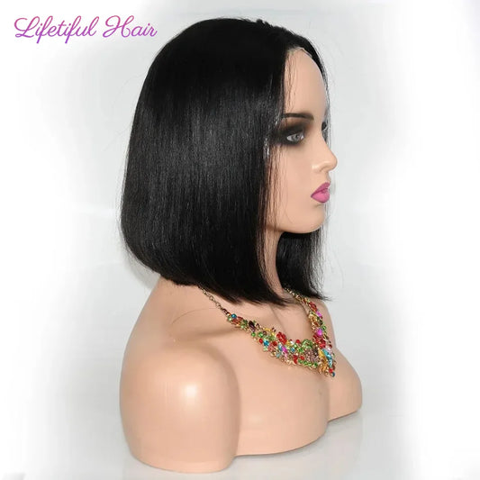 Glueless Bob Wigs Human Hair Ready To Wear 4x4 Lace Closure Wig Human Hair Wig Fast Delivery Straight Human Hair Wigs Glueless