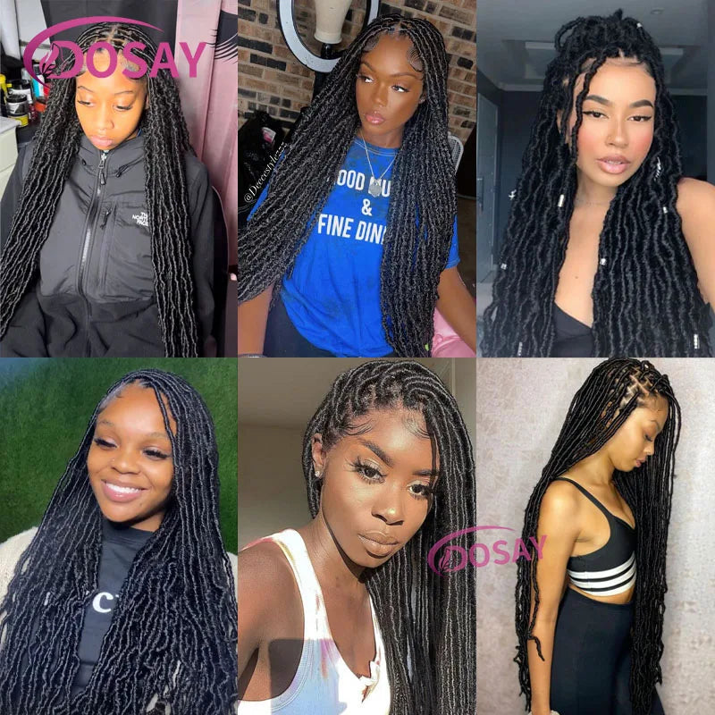 Super Long Synthetic Full Lace Front Wigs for Women Butterfly Senegalese Twist Braided Wigs Braid Lace Wig with Plaits 40Inch