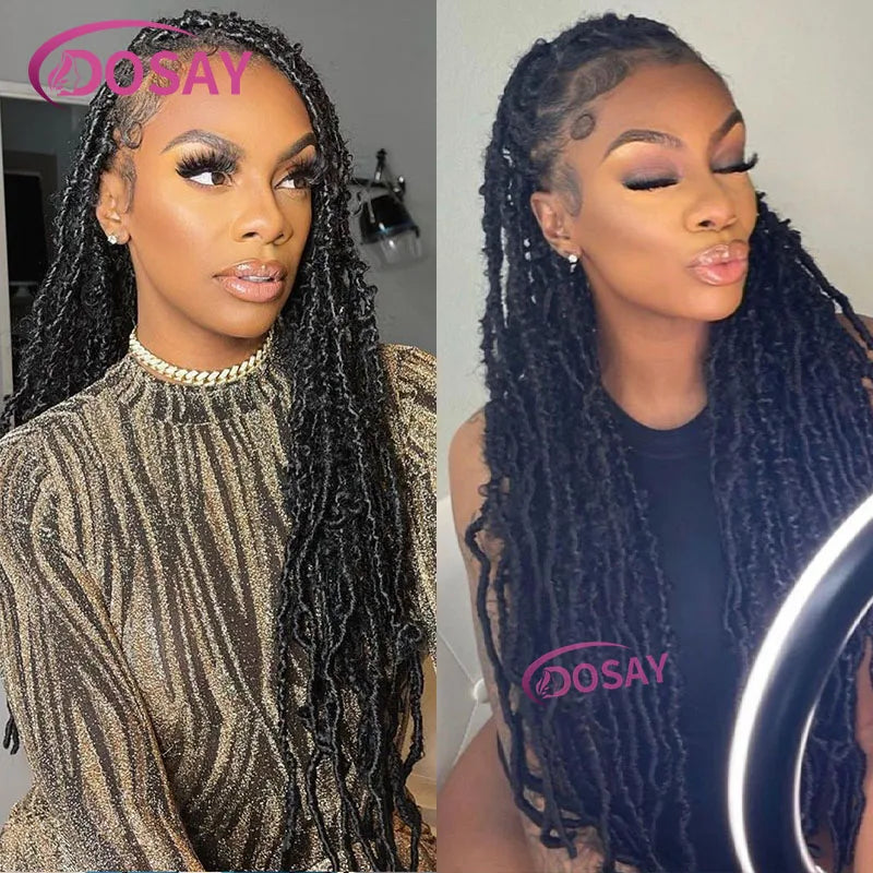 Super Long Synthetic Full Lace Front Wigs for Women Butterfly Senegalese Twist Braided Wigs Braid Lace Wig with Plaits 40Inch