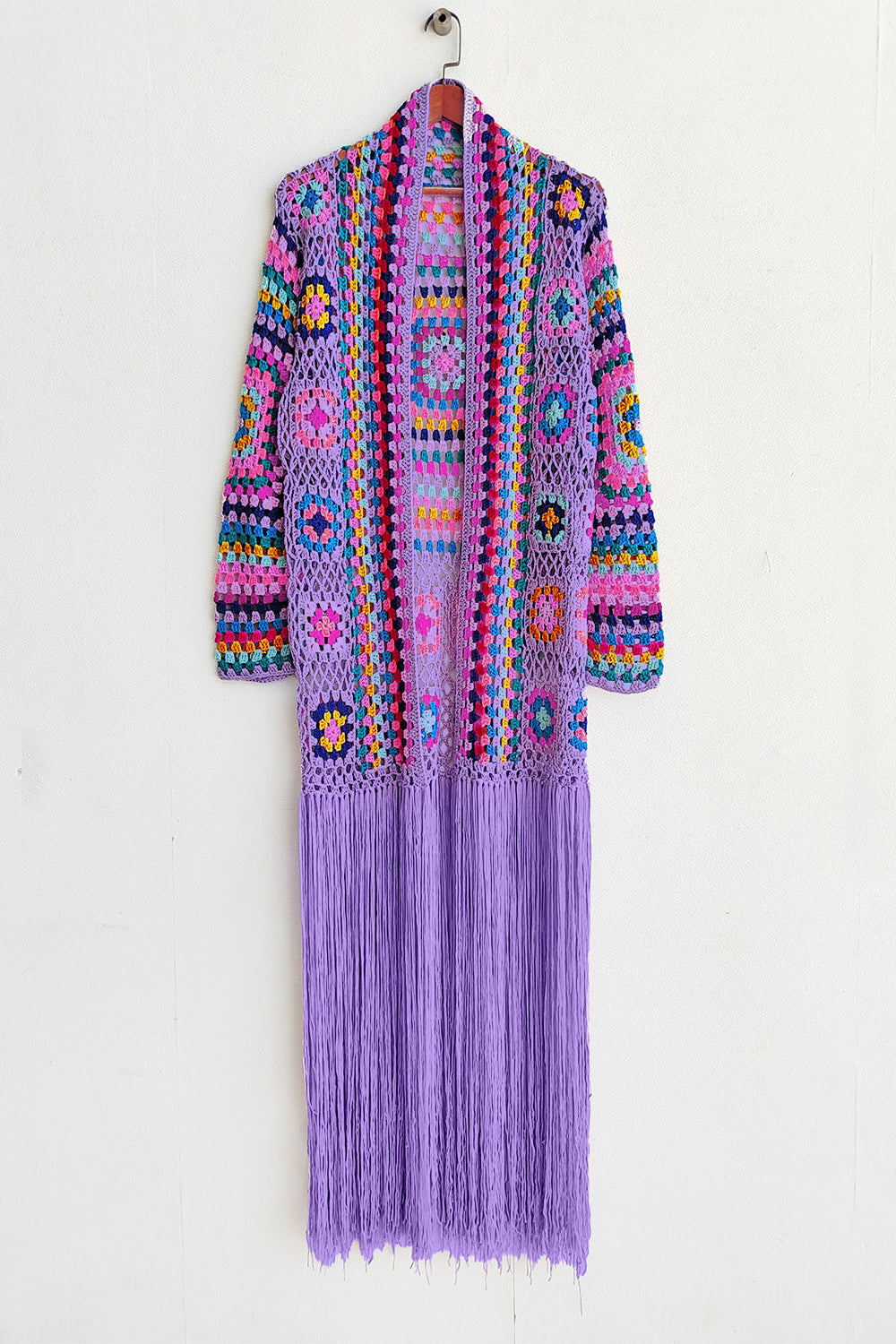 Fringe Tied Long Sleeve Cardigan