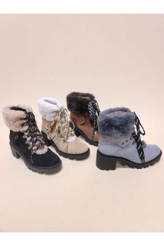 VINI-FUR COMBAT BOOTIES